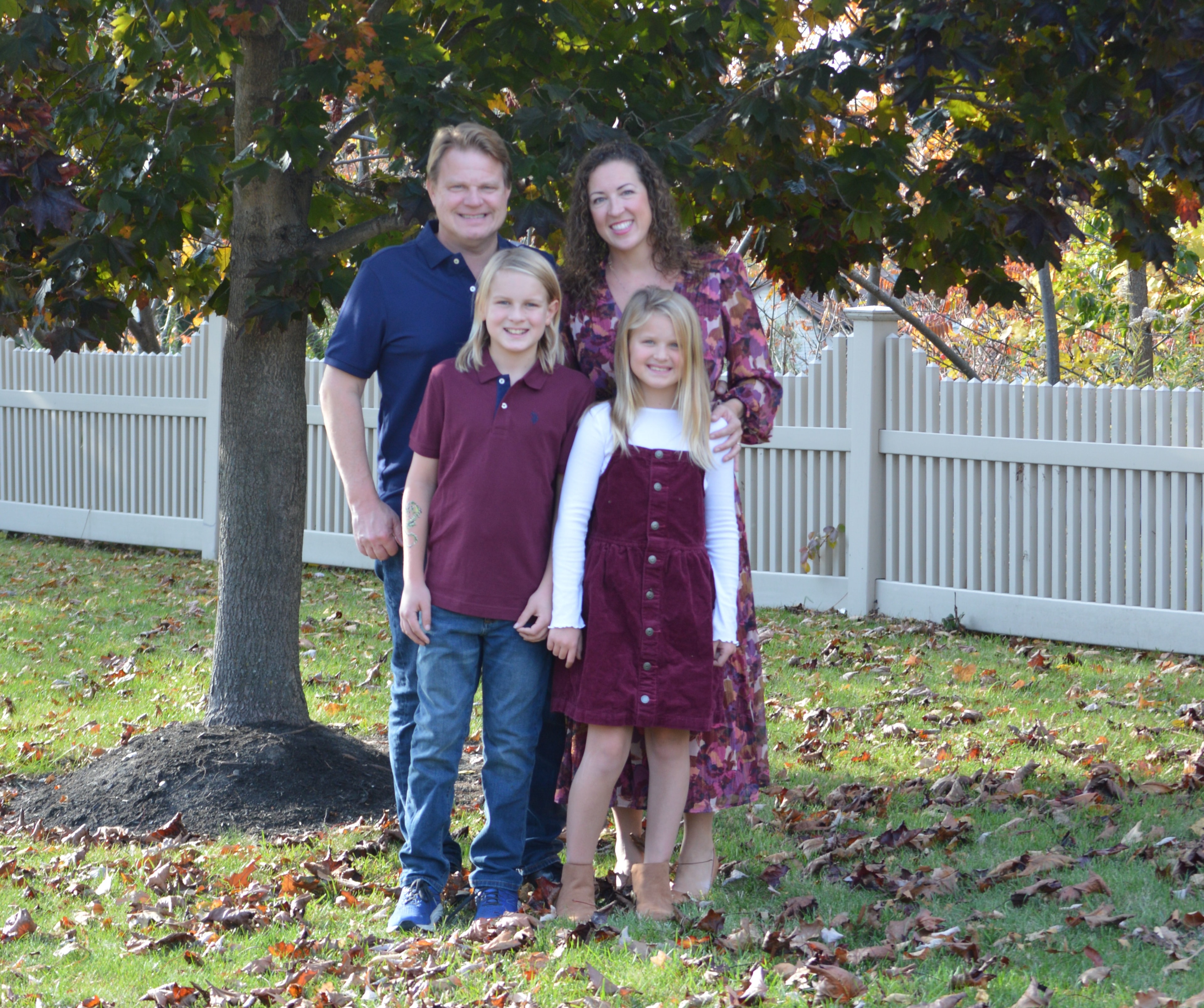 A family spending time together outdoors
